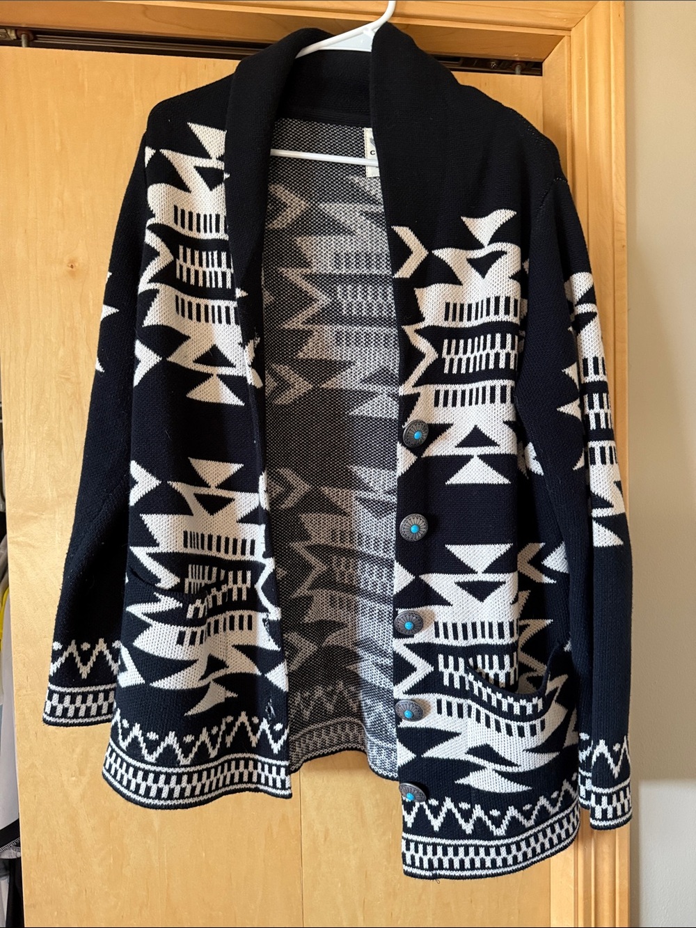 Cotton & Rye Black and White Knit Cardigan